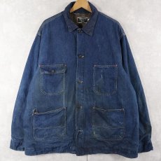 画像2: 70's Sears WORK'N LEISURE ブランケットライナー デニムカバーオール XL (2)