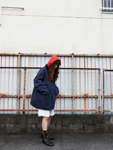 画像2: 〜70's UNKNOWN バットダイ ブランケットライナー デニムカバーオール  (2)