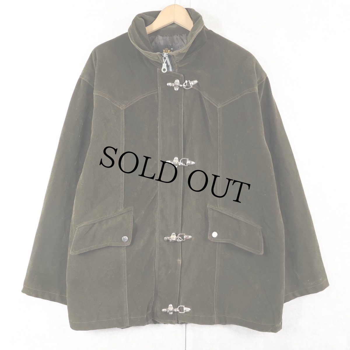 画像1: MINGLILAI ベロア ファイヤーマンジャケット XL (1)