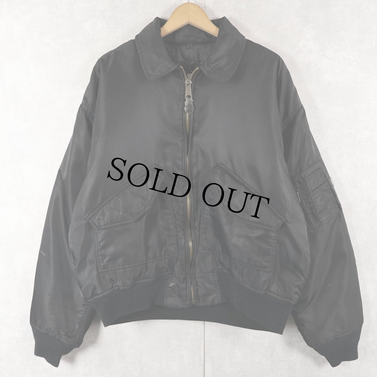 画像1: "CWU-45/P TYPE" フライトジャケット BLACK MEDIUM (1)