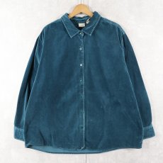 画像1: L.L.Bean ベロアシャツ WOMEN'S 2X (1)