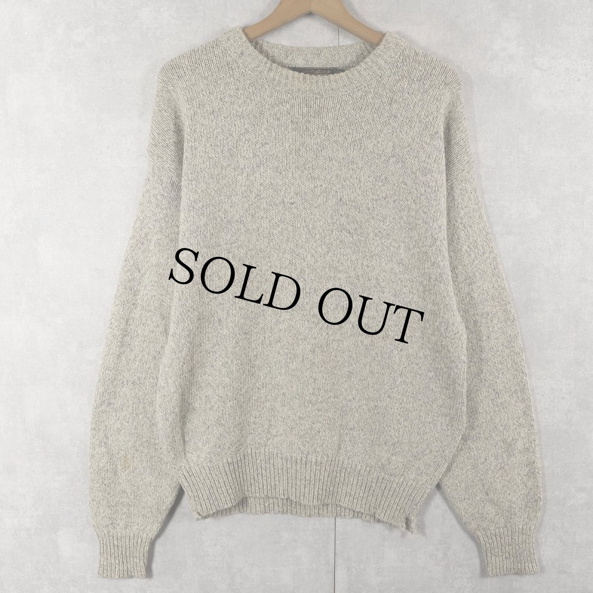 画像1: 80〜90's Eddie Bauer USA製 ウール×ナイロン ニットセーター M (1)