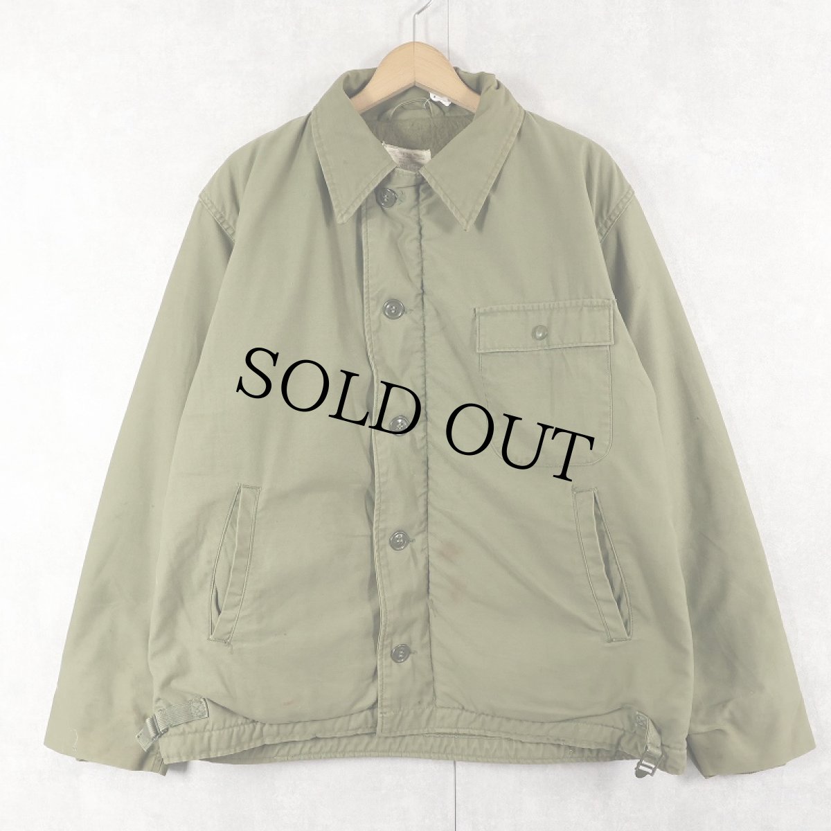 画像1: 70's U.S.NAVY A-2 デッキジャケット LARGE (1)