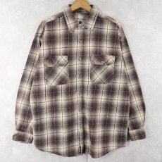 画像1: オンブレーチェック柄 ヘビーネルシャツ (1)