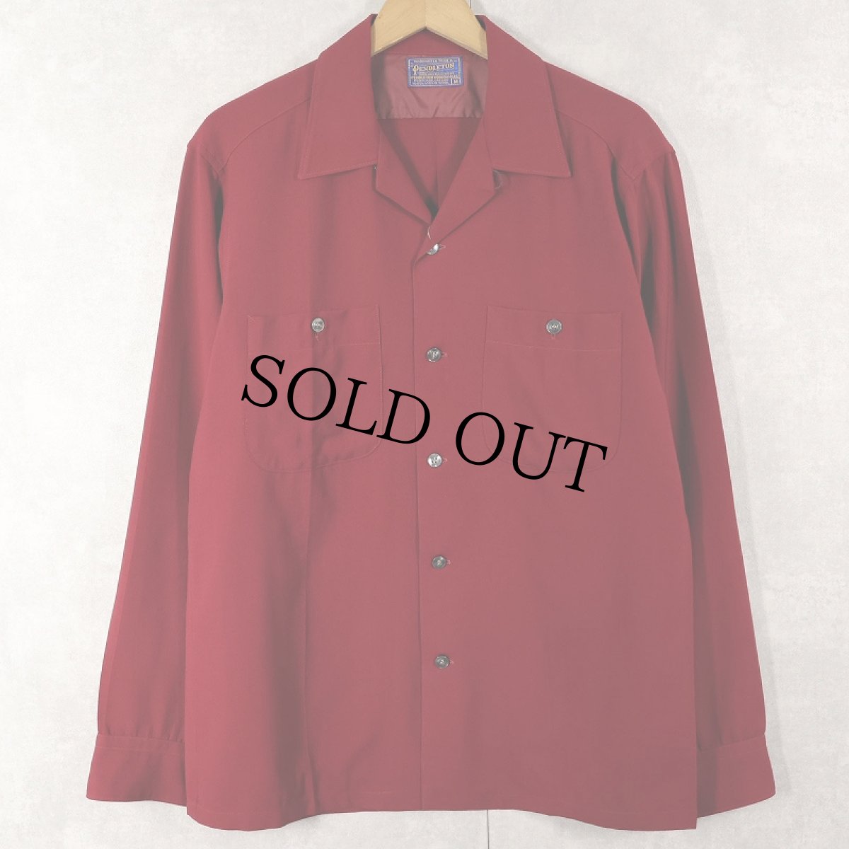 画像1: 60's PENDLETON ウールオープンカラーシャツ M (1)