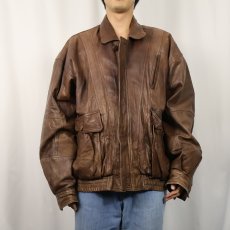 画像2: 80〜90's レザージャケット size52 (2)