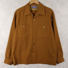 画像1: 70〜80's PENDLETON USA製 ウールオープンカラーシャツ M (1)