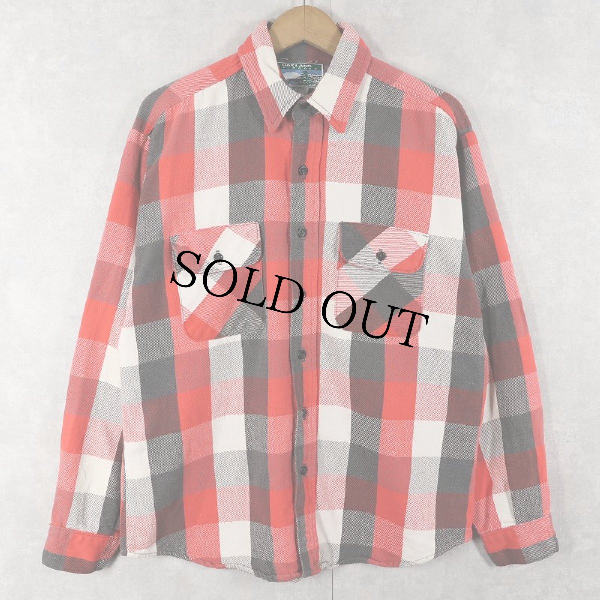 画像1: Oakland Outdoors チェック柄 ヘビーネルシャツ  XL (1)