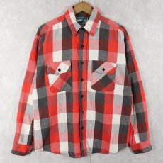 画像1: Oakland Outdoors チェック柄 ヘビーネルシャツ  XL (1)