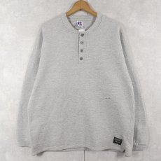 画像1: 90's RUSSELL ATHLETIC USA製 ヘンリーネックスウェット M (1)