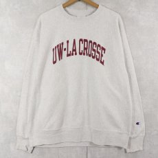 画像1: Champion REVERSE WEAVE "UW-LA CROSSE" プリントスウェット L (1)