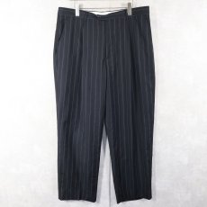 画像4: ストライプ柄 1タックスラックス NAVY W38 (4)