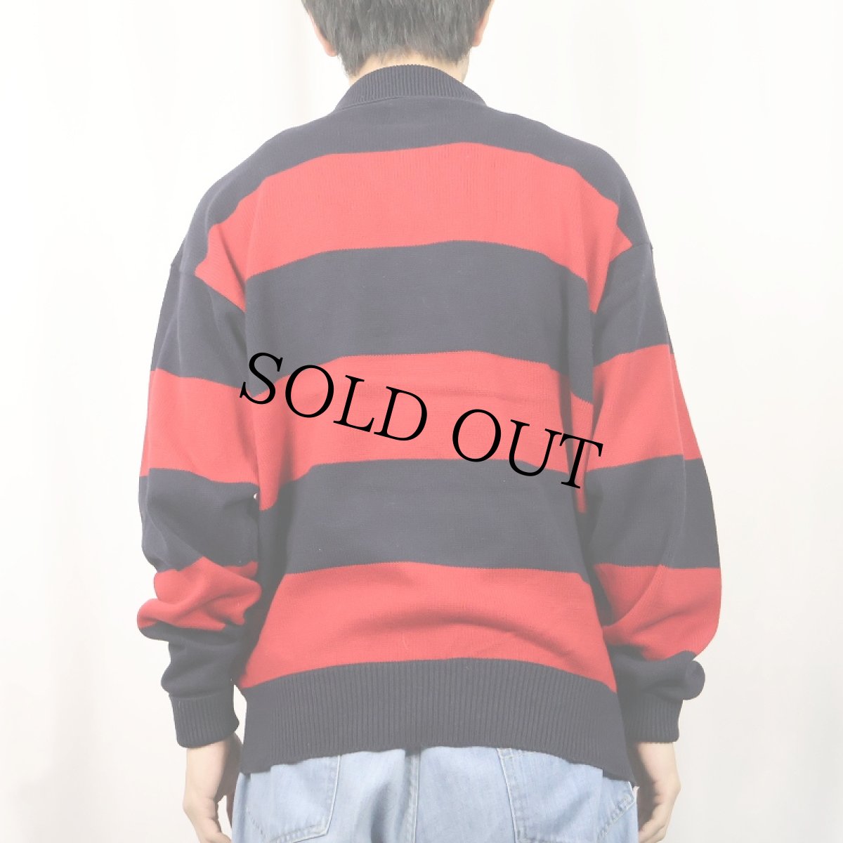 画像3: POLO Ralph Lauren ボーダー柄 コットンニットポロシャツ L (3)