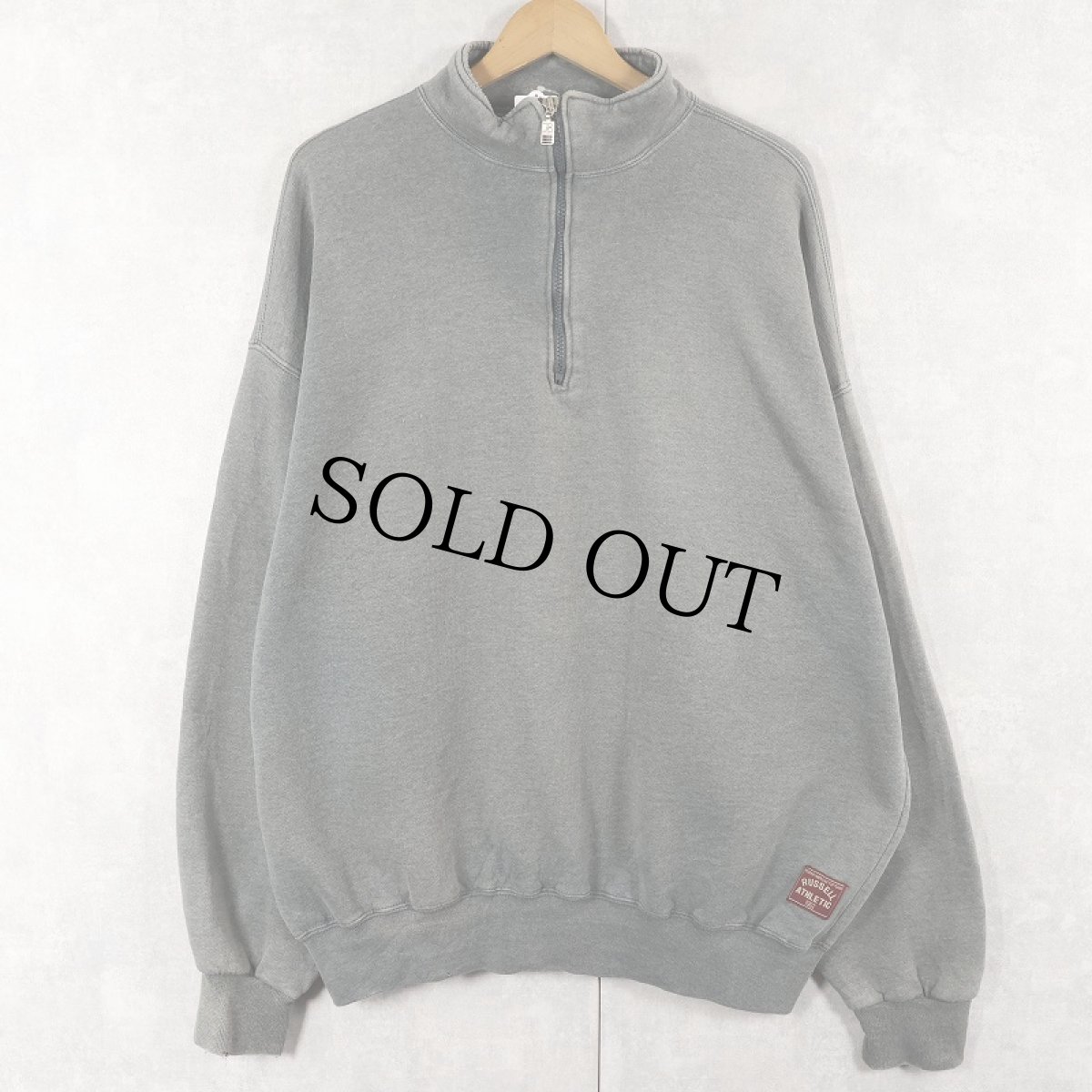 画像1: 90's RUSSELL ATHLETIC USA製 ハーフジップスウェット XXL (1)