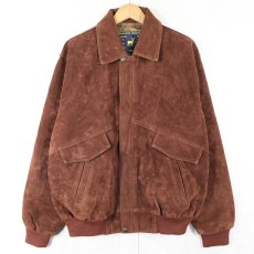 画像1: ITALY製 フェイクスエード ベロアジャケット L (1)