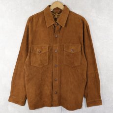 画像1: スエードレザーシャツ S (1)