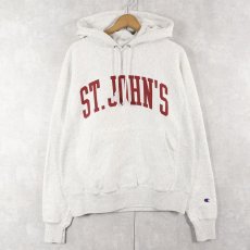 画像1: Champion REVERSE WEAVE "ST. JOHN'S" プリントスウェットフーディー S (1)