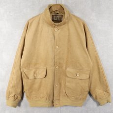 画像1: ITALY製 "A-1 TYPE" スエードレザー ヴァルスタージャケット M (1)