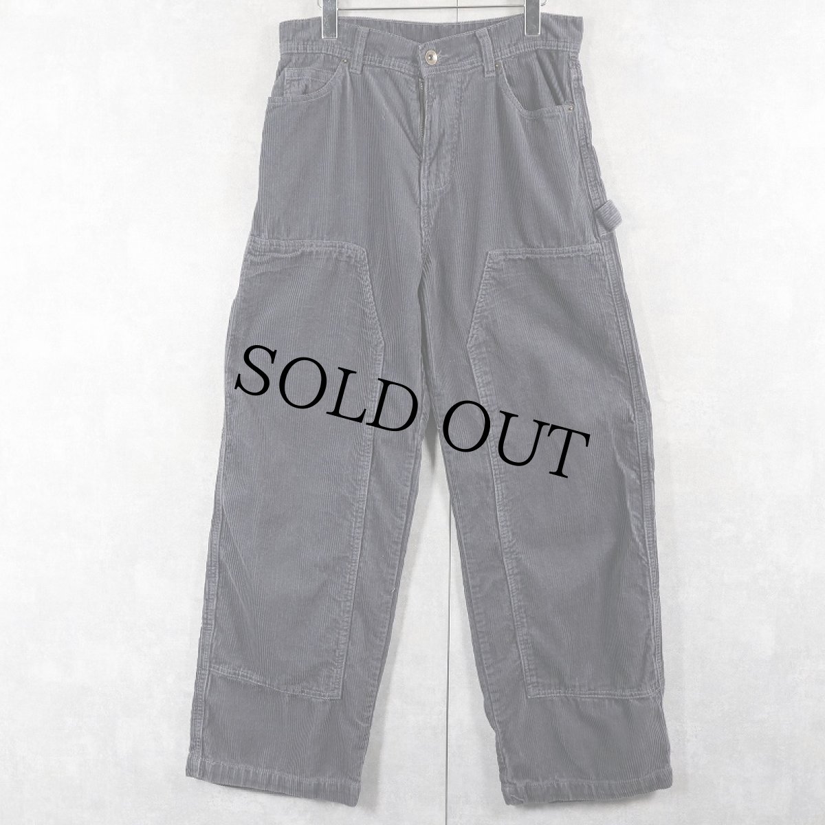 画像1: 90〜2000's no boundaries ダブルニー 太畝 コーデュロイペインターパンツ W31 (1)