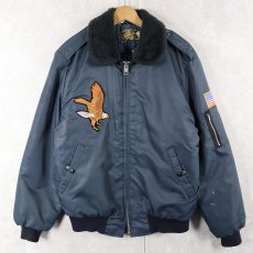 画像1: 70's Timber King "B-15 TYPE" キルティングライナー フライトジャケット NAVY M (1)