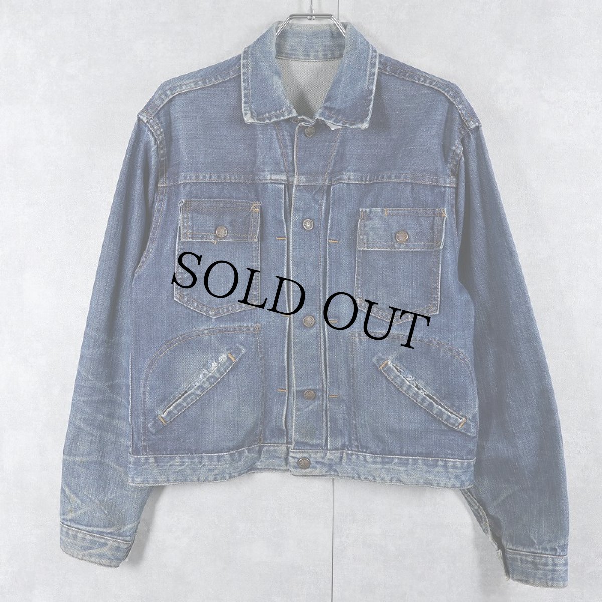 画像1: 60〜70's UNKNOWN 4ポケット デニムジャケット (1)