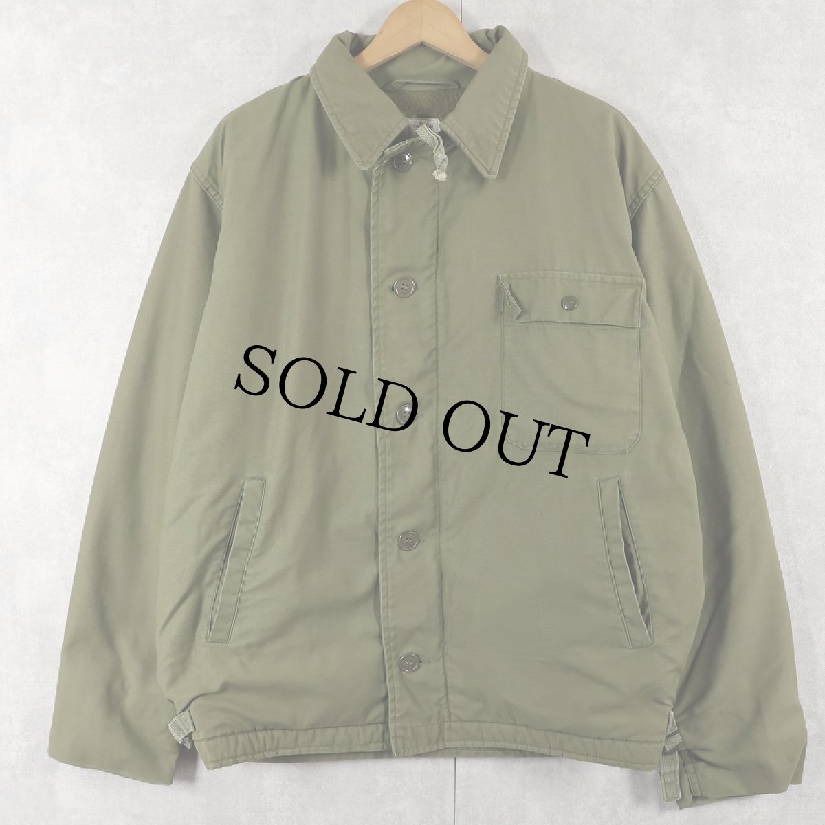 画像1: 80's U.S.NAVY A-2 デッキジャケット LARGE (1)