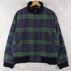 画像1: POLO Ralph Lauren USA製 ブラックウォッチチェック柄 オイルドジャケット S (1)