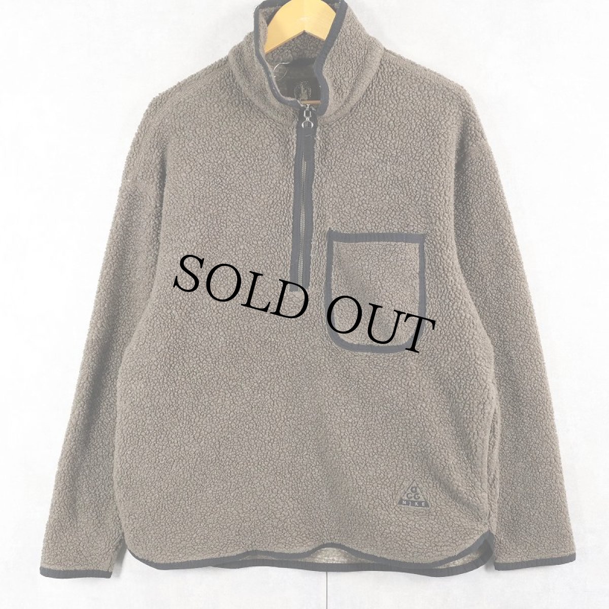 画像1: 90's NIKE ACG 犬タグ ロゴ刺繍 ボアフリースジャケット M (1)