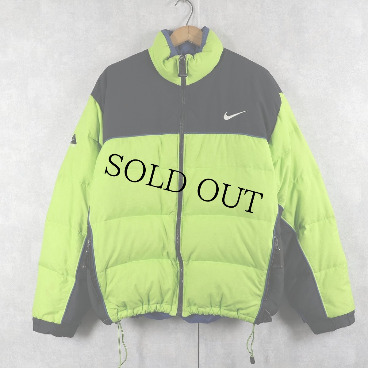 画像1: 2000's NIKE ACG "THERMAL LAYER 2" ロゴ刺繍 2トーン ダウンジャケット L (1)