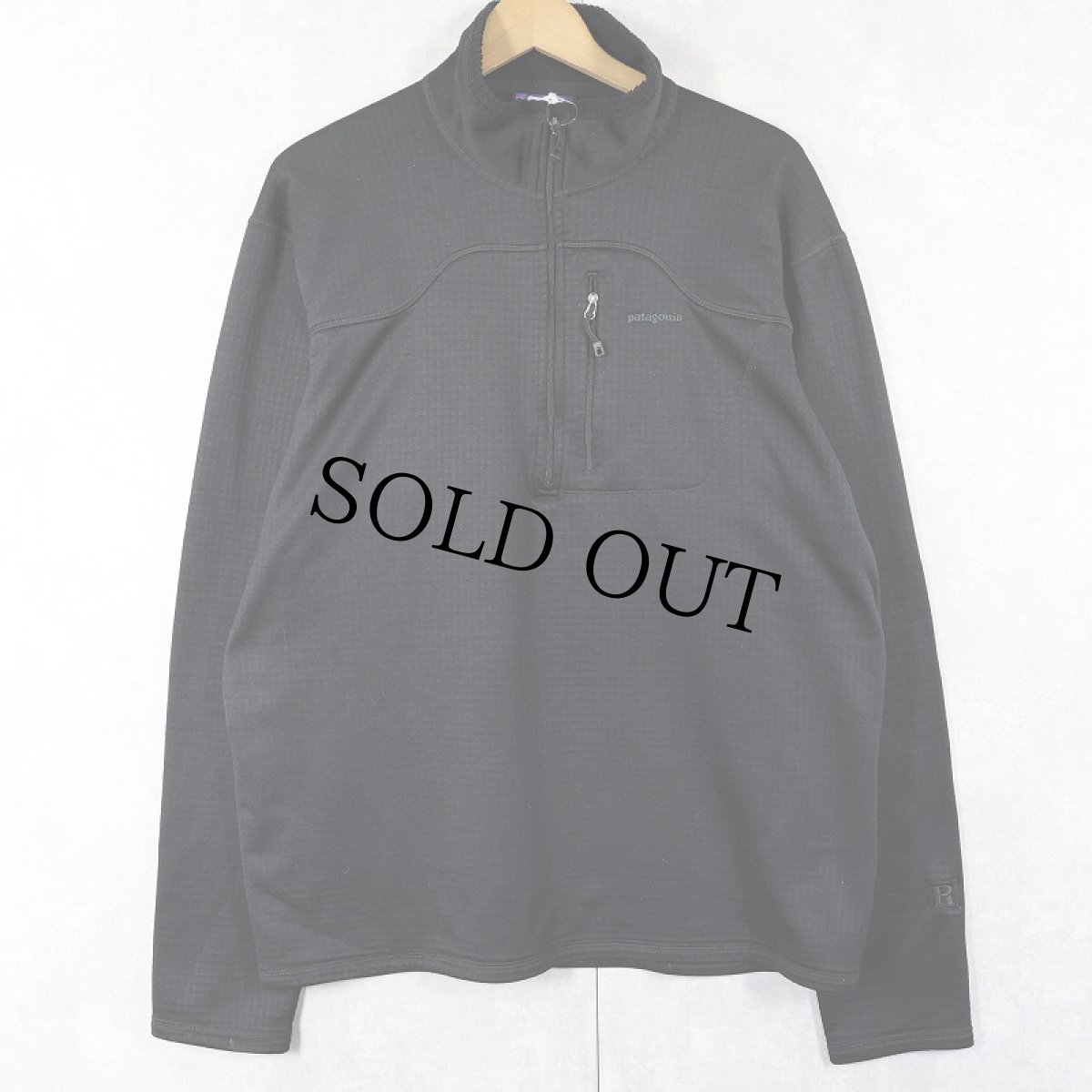 画像1: 2000's patagonia Rシリーズ R1 ハーフジップ フリースプルオーバージャケット BLACK XL (1)
