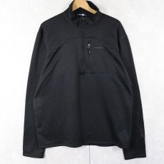 画像1: 2000's patagonia Rシリーズ R1 ハーフジップ フリースプルオーバージャケット BLACK XL (1)