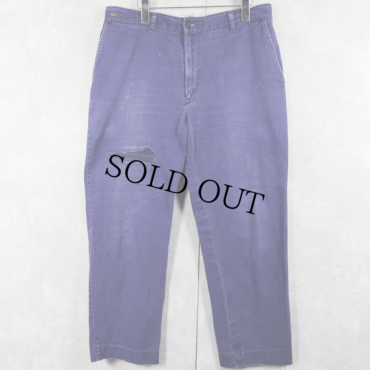 画像1: 80's RED KAP USA製 コットンワークパンツ NAVY W35 (1)