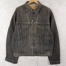 画像1: 90's Levi's 70503-0259 GT.BRITAIN製 ブラックデニムジャケット S (1)