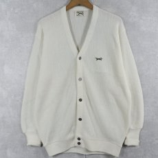 画像1: 80's The Fox JCPenney アクリルニットカーディガン XL (1)