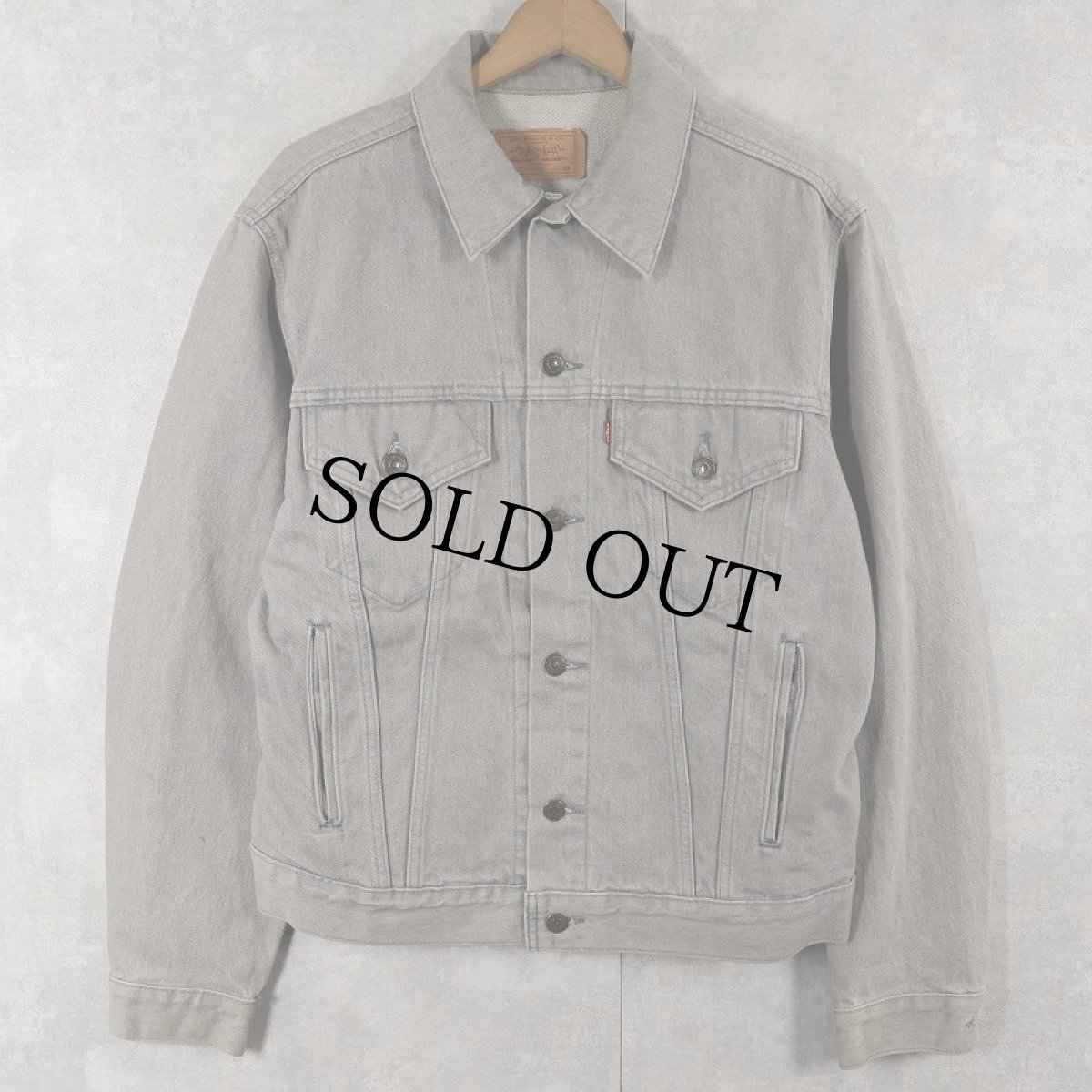画像1: 80's Levi's 70506-0257 USA製 カラーデニムジャケット GRAY SIZE42R (1)