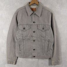 画像1: 80's Levi's 70506-0257 USA製 カラーデニムジャケット GRAY SIZE42R (1)