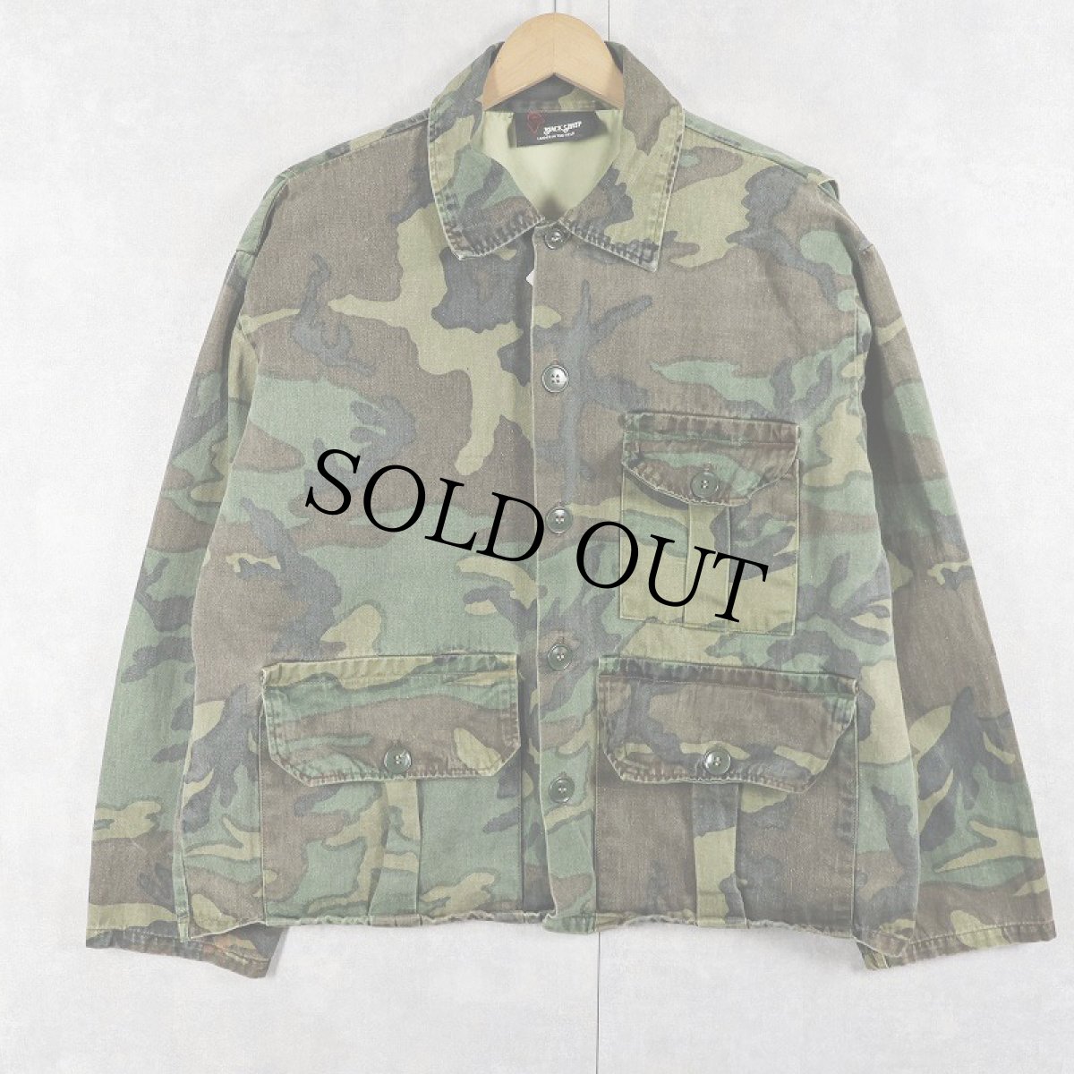 画像1: 80's〜 BLACK SHEEP ウッドランドカモ柄 コットンジャケット  (1)