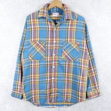 画像1: 70's JCPenney BIG MAC チェック柄 ヘビーネルシャツ M (1)
