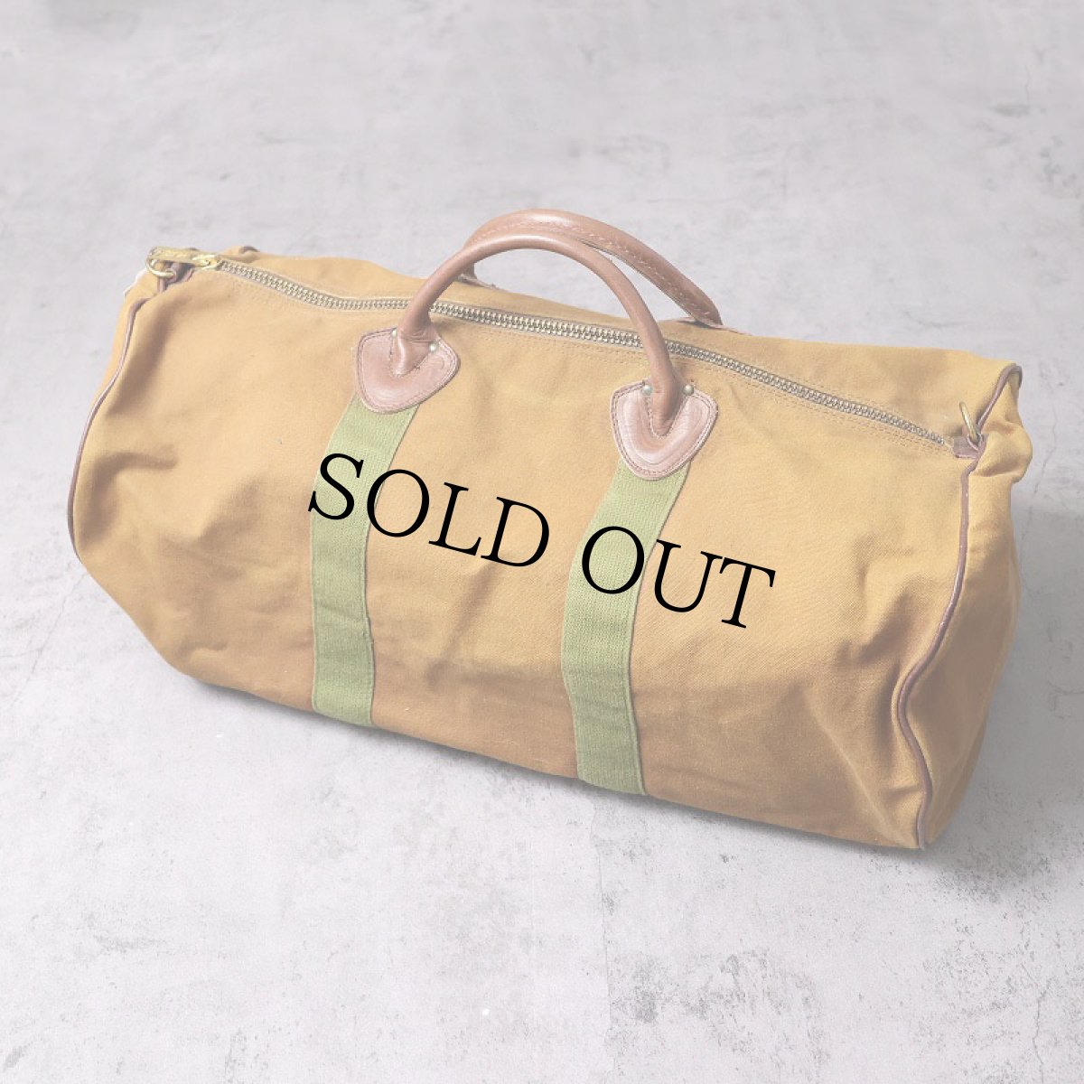 画像1: 70's L.L.BEAN 筆記体タグ レザーハンドル キャンバスボストンバッグ (1)