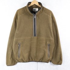画像1: THE NORTH FACE USA製 ロゴ刺繡 チロリアンテープ ハーフジップフリースジャケット L (1)