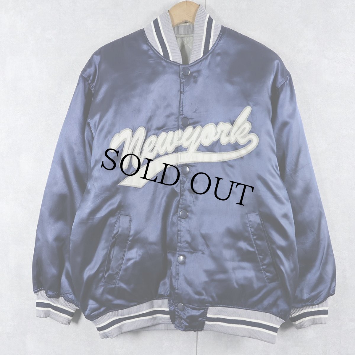 画像1: New York Yankees リバーシブル 中綿入りサテンスタジャン S (1)