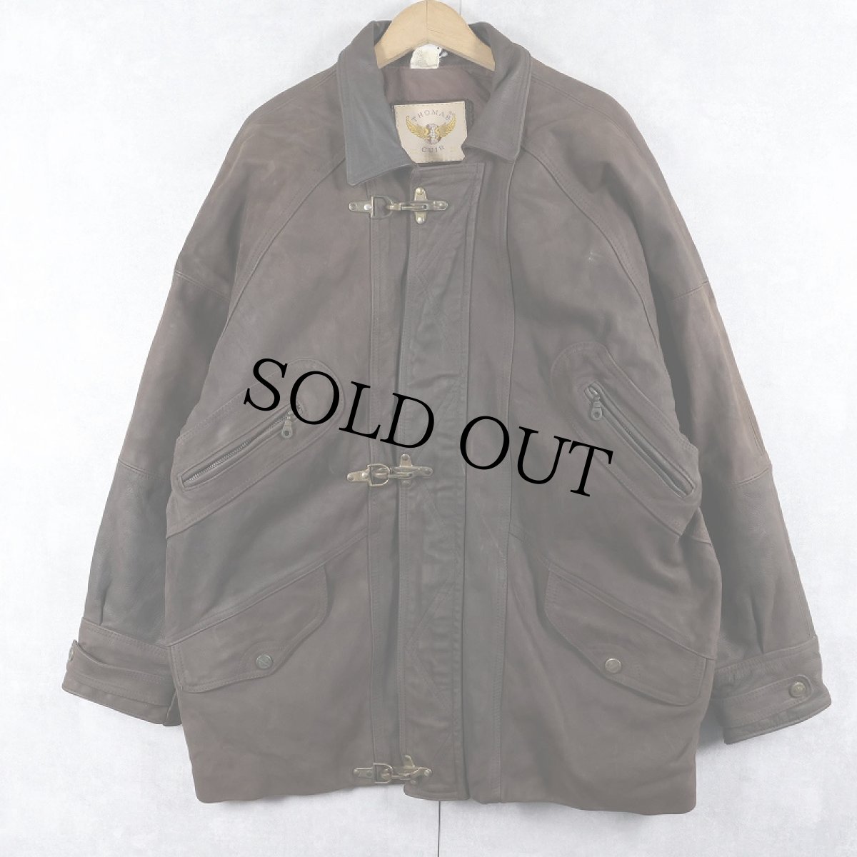 画像1: 【SALE】 THOMAS CUIR レザーファイヤーマンジャケット (1)