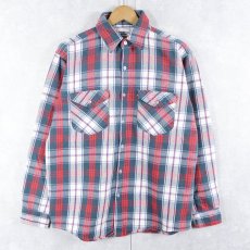 画像1: 80〜90's OSHKOSH チェック柄 ヘビーネルシャツ (1)