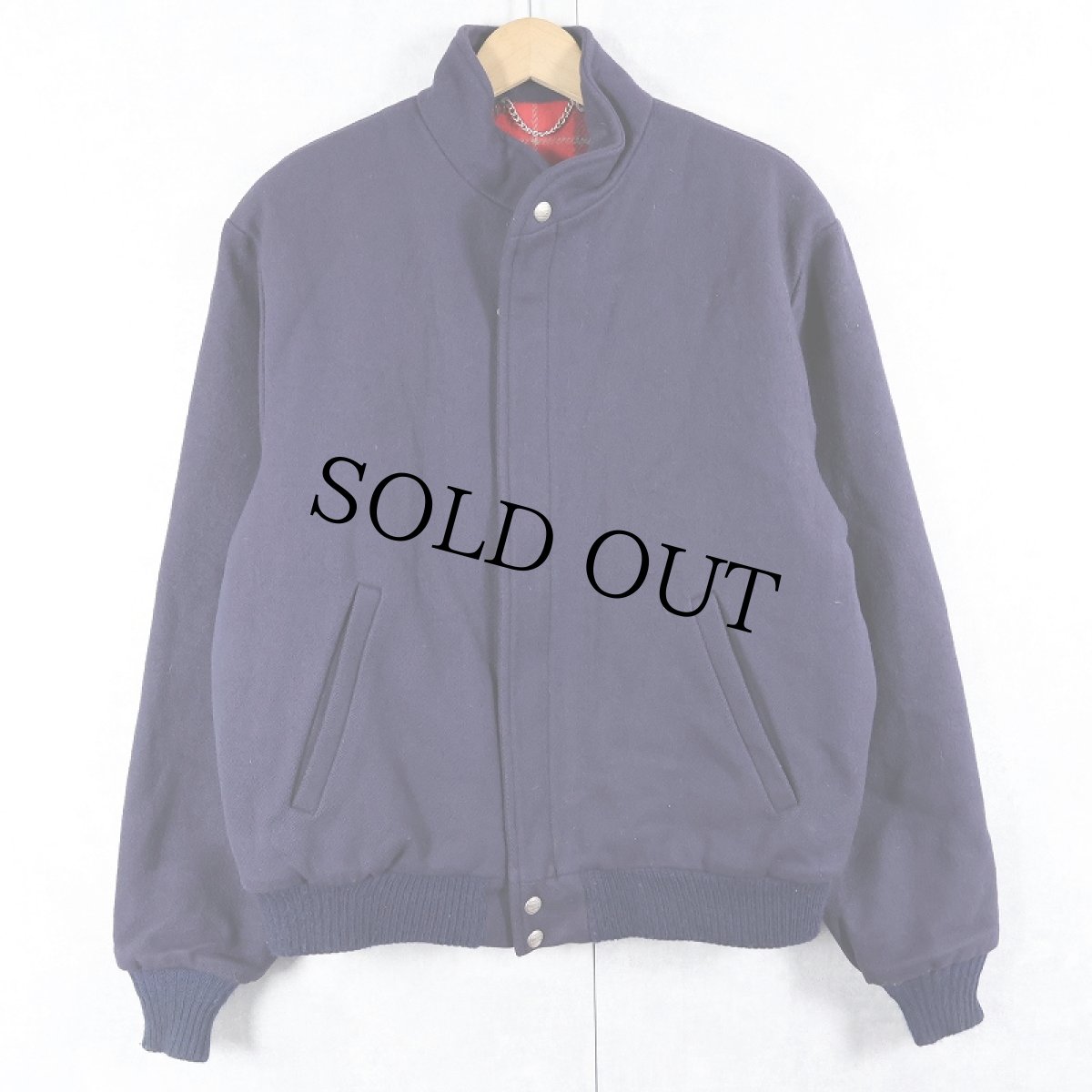 画像1: 70〜80's L.L.Bean USA製 ウールジップジャケット NAVY M (1)