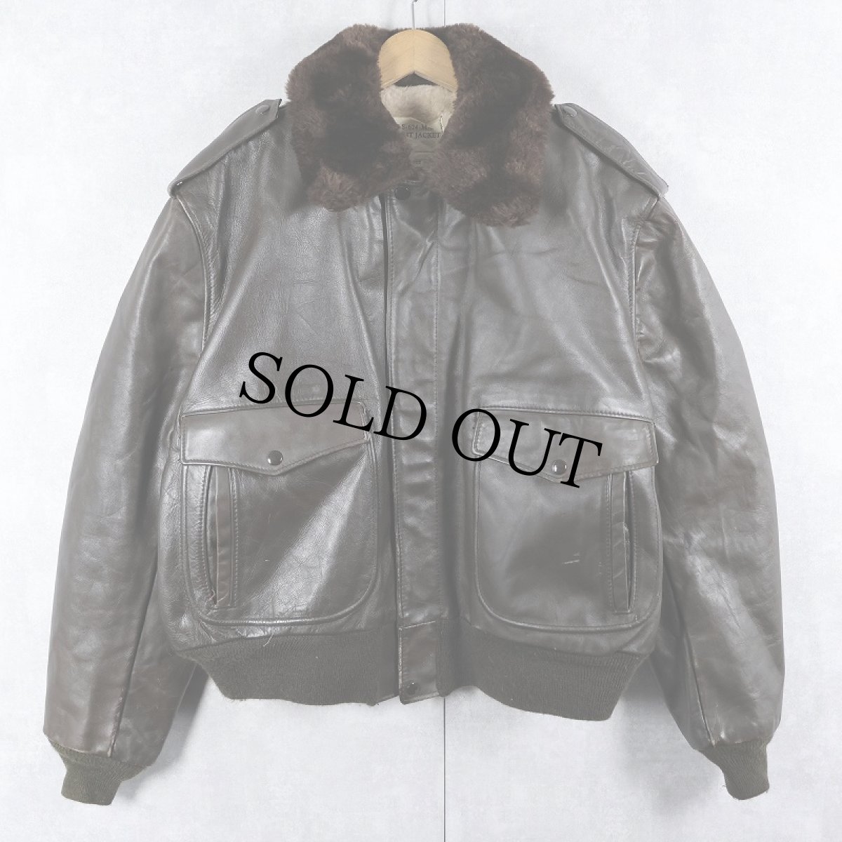 画像1: 70's SCHOTT USA製 "G-1 TYPE" フライトレザージャケット SIZE50 (1)