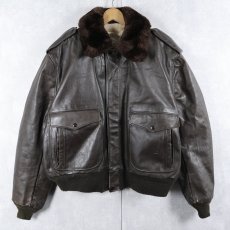 画像1: 70's SCHOTT USA製 "G-1 TYPE" フライトレザージャケット SIZE50 (1)