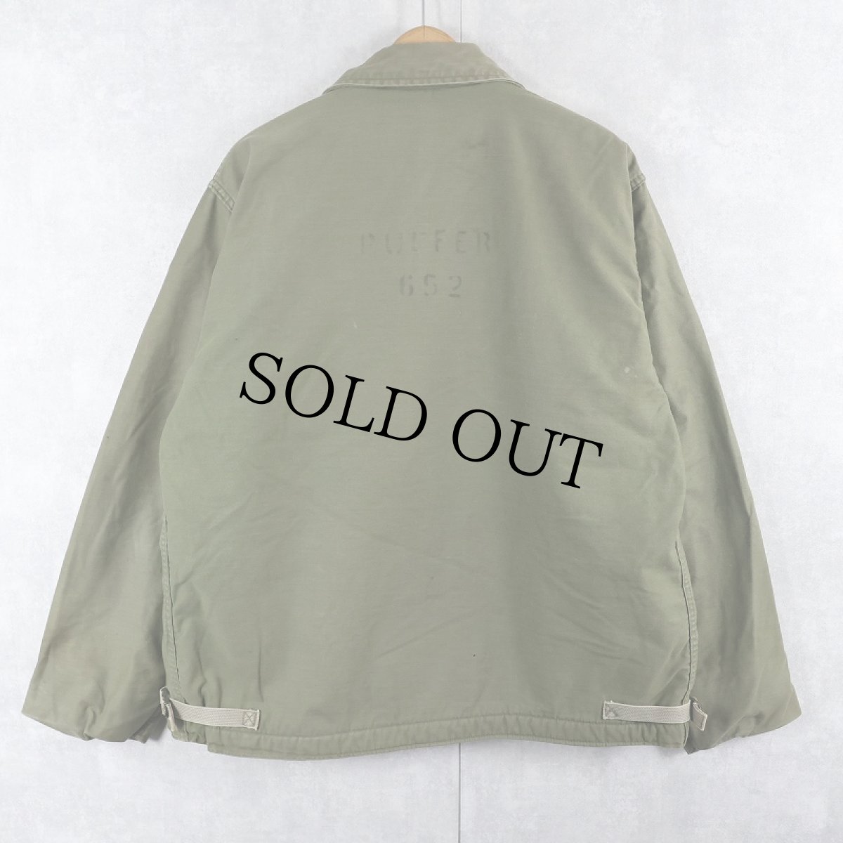 画像2: 80's U.S.NAVY A-2 ステンシル入り デッキジャケット EXTRA LARGE (2)