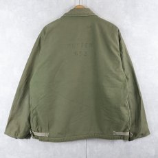 画像2: 80's U.S.NAVY A-2 ステンシル入り デッキジャケット EXTRA LARGE (2)
