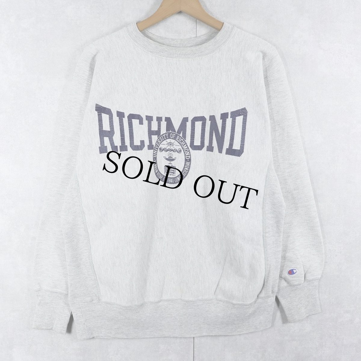画像1: 90's Champion REVERSE WEAVE USA製 "RICHMOND" プリントスウェット L (1)