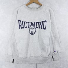 画像1: 90's Champion REVERSE WEAVE USA製 "RICHMOND" プリントスウェット L (1)